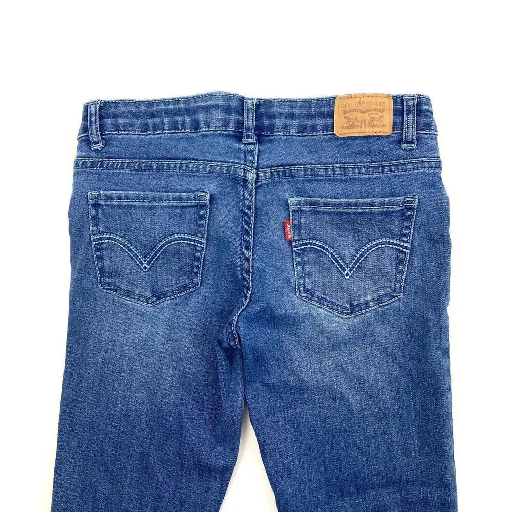 Levi's 710 Super Skinny Girls‎ size 12 Dark Wash Blue Denim Jeans